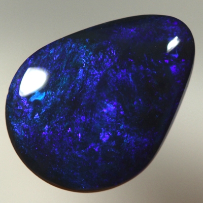 SOLID BLACK OPAL Strong fire, royal blue